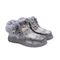 Kids' Comfort Shoe - Lamo Cassidy CK2152 - Grey Plaid - Pair View with Bottom