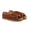Lamo APMA Men's Open Toe Wrap Slippers CM2337 - Chestnut - Pair View with Bottom