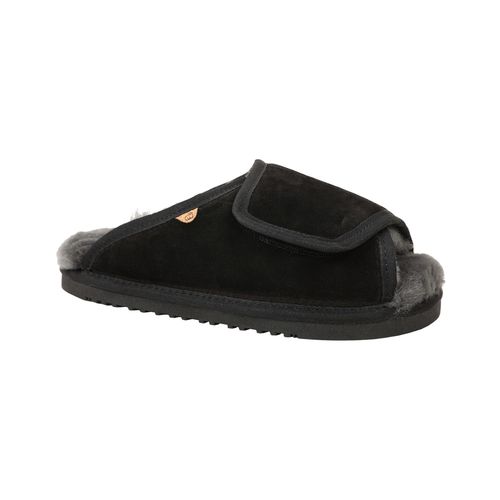 Lamo APMA Women's Slide Wrap Slippers CW2338 - Black - Profile View