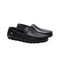 Lamo Grayson Men's Leather Slippers EM2254 - Black - Pair View with Bottom