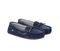 Lamo Selena Moc Women's Moccasin Slippers EW2304 - Navy - Pair View with Bottom