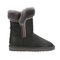 Lamo Alma Women's Faux Fur Boots EW2315 - Waxed Charcoal - Side View