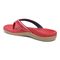 Vionic Tide Sport Womens Thong Sandals - Red Lthr Back angle