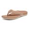 Vionic Tide Sport Womens Thong Sandals - Macaroon Lthr Left angle