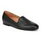 Vionic Willa II Women's Comfort Slip-on Flat - Black Leather - Angle main