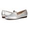 Vionic Willa II Women's Comfort Slip-on Flat - Silver - pair left angle