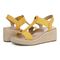 Vionic Calera Women's Espadrille Comfort Wedge Sandal - Butter Yellow - Unknown View