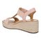 Vionic Calera Women's Espadrille Comfort Wedge Sandal - Light Pink - Back angle