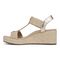Vionic Calera Women's Espadrille Comfort Wedge Sandal - Gold - Left Side