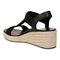 Vionic Calera Women's Espadrille Comfort Wedge Sandal - Black - Back angle
