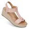 Vionic Calera Women's Espadrille Comfort Wedge Sandal - Light Pink - CALERA-I8654L4650-LIGHT PINK-13fl-med