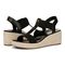 Vionic Calera Women's Espadrille Comfort Wedge Sandal - Black - pair left angle