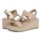 Vionic Calera Women's Espadrille Comfort Wedge Sandal - Gold - Left angle