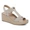 Vionic Calera Women's Espadrille Comfort Wedge Sandal - Cream - Unknown View