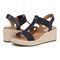 Vionic Calera Women's Espadrille Comfort Wedge Sandal - Navy - pair left angle