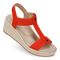 Vionic Calera Women's Espadrille Comfort Wedge Sandal - Cherry Tomato - Unknown View