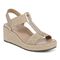Vionic Calera Women's Espadrille Comfort Wedge Sandal - Gold - Angle main