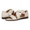 Vionic Pacifica - Women's Strappy Comfort Sandal - Cream - pair left angle