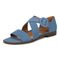 Vionic Pacifica - Women's Strappy Comfort Sandal - Captains Blue - Left angle