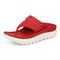 Vionic Restore II Unisex Recovery Comfort Sandal - Red - Left angle