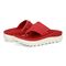 Vionic Restore II Unisex Recovery Comfort Sandal - Red - pair left angle