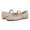 Vionic Alameda Women's Orthotic Supportive Mary Jane Flat - Oatmeal - pair left angle