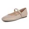 Vionic Alameda Women's Orthotic Supportive Mary Jane Flat - Oatmeal - Left angle