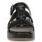 Vionic Delano Women's Platform Wedge Comfort Sandal - Black - Front