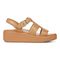 Vionic Delano Women's Platform Wedge Comfort Sandal - Camel - Right side