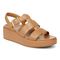 Vionic Delano Women's Platform Wedge Comfort Sandal - Camel - Angle main