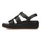 Vionic Delano Women's Platform Wedge Comfort Sandal - Black - Left Side