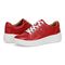 Vionic Kearny Women's Lace Up Platform Comfort Sneaker - Red - pair left angle