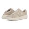 Vionic Kearny Women's Lace Up Platform Comfort Sneaker - Soft Gold - pair left angle