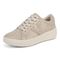 Vionic Kearny Women's Lace Up Platform Comfort Sneaker - Soft Gold - Left angle