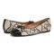 Vionic Klara Women's Ballet Comfort Flat - Ivory Multi - pair left angle