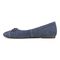 Vionic Klara Women's Ballet Comfort Flat - Denim Blue - Left Side