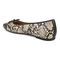 Vionic Klara Women's Ballet Comfort Flat - Ivory Multi - Back angle