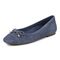 Vionic Klara Women's Ballet Comfort Flat - Denim Blue - Left angle