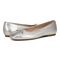 Vionic Klara Women's Ballet Comfort Flat - Silver - pair left angle