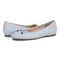 Vionic Klara Women's Ballet Comfort Flat - Blue Mist - pair left angle