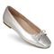 Vionic Klara Women's Ballet Comfort Flat - Silver - KLARA-I8667L5021-SILVER-13fl-med