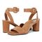 Vionic Zinfandel Women's Heeled Comfort Sandal - Camel - pair left angle