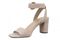 Vionic Zinfandel Women's Heeled Comfort Sandal - Lucid Beige - Left angle