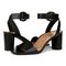 Vionic Zinfandel Women's Heeled Comfort Sandal - Black Leather - pair left angle