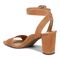 Vionic Zinfandel Women's Heeled Comfort Sandal - Camel - Back angle
