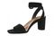 Vionic Zinfandel Women's Heeled Comfort Sandal - Black Suede - Left angle