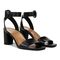 Vionic Zinfandel Women's Heeled Comfort Sandal - Black Leather - Pair
