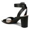 Vionic Zinfandel Women's Heeled Comfort Sandal - Black Leather - Back angle