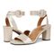 Vionic Zinfandel Women's Heeled Comfort Sandal - Gold - pair left angle