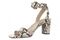 Vionic Zinfandel Women's Heeled Comfort Sandal - Ivory Multi - Left angle